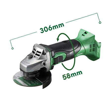 Hikoki G18DSL2-2.0 18V/2.0Ah 115mm Akülü Avuç Taşlama 
