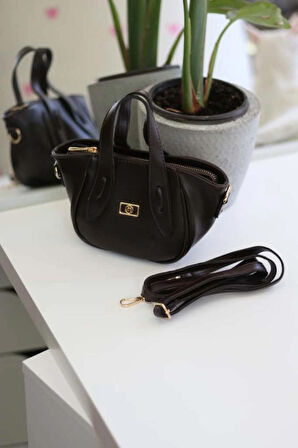  Acı Kahve Tutma Saplı Pouch El Çantası