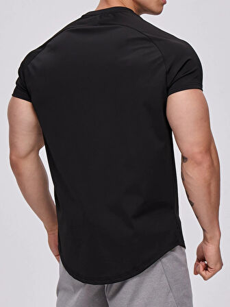 Erkek Spor Tişört Running Sports Gym Reglan Oval Kesim Penye T-shirt OVALT-SHİRT