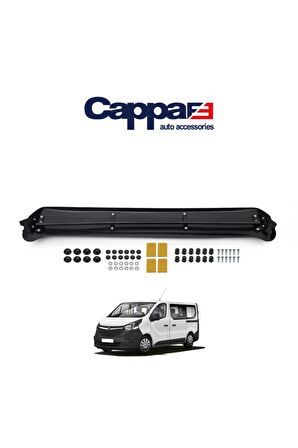 Opel Vivaro Ön Cam Güneşliği Siperlik Vizör Şapka Terek Akrilik (ABS) Piano Black 2014-2018