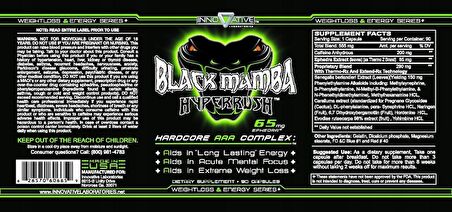 Dietary Supplement Innovative Labs Fat Burner Yağ yakıcı Black Mamba 90 Kapsül