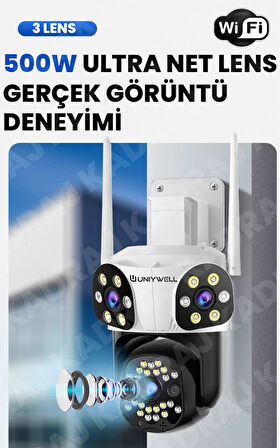 WIFI Güvenlik Kamerası | 9MP | 12V DC | 2 Yönlü Ses | Hareket Algılama | Tam Renki Gece Görüşü | Ala