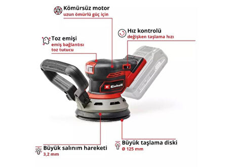 Einhell TP-RS 18/32 Li Bl - Solo Akülü Eksantirik Zımpara - 4462020