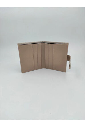 Kağıt Para Bölmeli Çıtçıtlı Suni Deri Cüzdan ve Kartlık