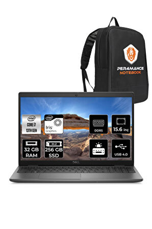 DELL Latitude 3550 i7 1355U 32GB 256GB SSD 15.6'' FHD FDOS Dizüstü Bilgisayar & PER4 ÇANTA