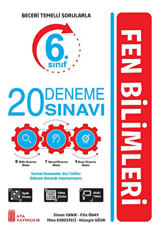 Ata 6.Sınıf Türkçe-Matematik-Fen Bilimleri-Sosyal Bilgiler Deneme Seti