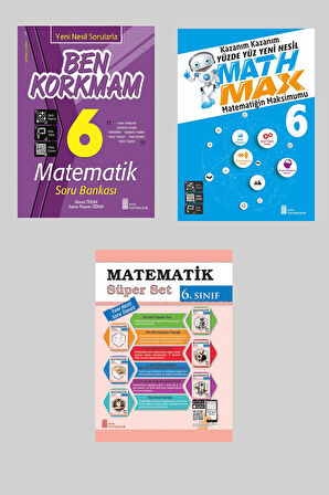 Ata 6.Sınıf Yeni Nesil Sorularla Ben Korkmam Matematik + Süper Set + Math Max