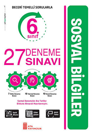 Ata 6.Sınıf Yüzde Yüz Yeni Nesil Sosyal Max + 27 Deneme Sınavı