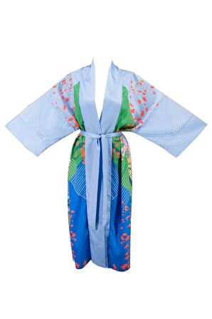 Mayovera  Tasarım VERA BOHEME  Blue Dream Kimono Plaj Elbisesi