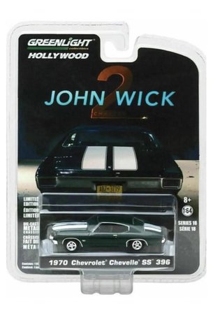 Greenlight Hollywood John Wick 2 - 1:64 1970 Chevrolet Chevelle SS 396 Model Araba