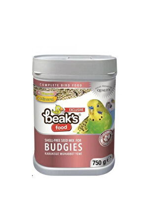 beaks kabuksuz muhabbet kuşu yemi 750gr.