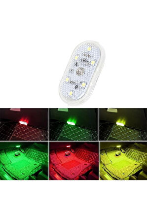 7 Renk Değişebilen Dokunmatik Sensörlü Mini 6 Led Lamba Usb Şarj Edilebilir Mıknatıslı Aydınlatma