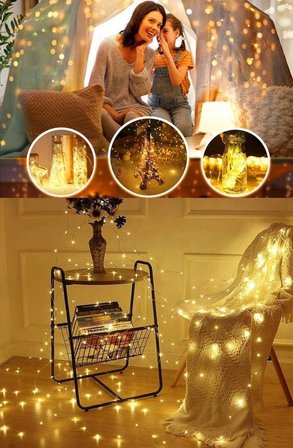 Perde Led 3mx3m Kumandalı 8 Fonksıyonlu 300 Ledli 10 Sarkıtlı Peri Ledi Usb Girişli