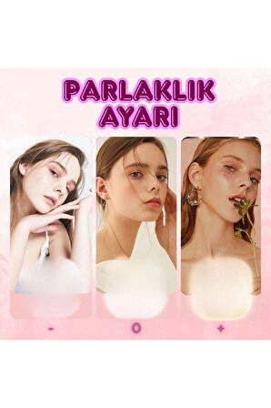 LEDli Makyaj Çantası Aynası, Parlaklık Ayarlı Katlanabilen Seyehat Aynası El Makyaj Aynası