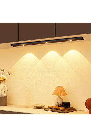 40cm Sensörlü Şarjlı LED Dekoratif Lamba Mıknatıslı 3 Farklı RENK ŞERİT LED
