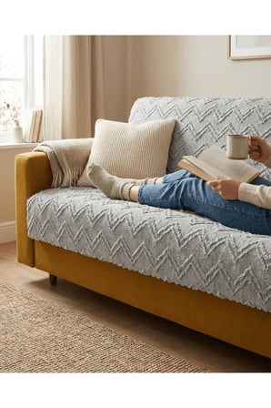 %100 Pamuk Koltuk Örtüsü – Oturma ve Sırt Kısmını Kaplayan Koruyucu Örtü 180 X 220