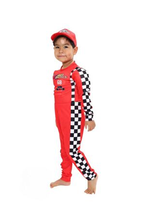 Formula 1 - Yarışçı Kaslı Çocuk Kostümü