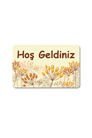 Dijital Baskılı hoş geldiniz yazılır Desenli Dekoratif Dış Kapı Önü ve Iç Mekan Paspası yıkanabilir