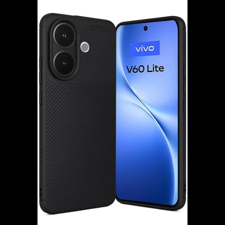 Vivo V60 Lite Auto Focus Karbon Kapak - Siyah