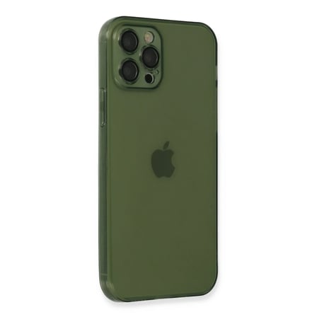 Apple iPhone 12 Pro Max Kılıf Fly Lens Silikon - Yeşil