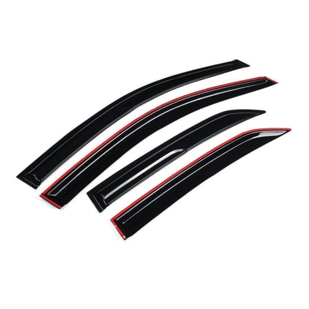 Peugeot 301 2012-2019 Uyumlu Mugen Cam Rüzgarlığı Seti Piano Black 4'lü İthal