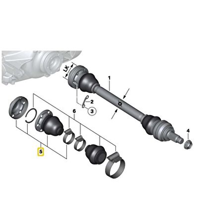 BMW 1 SERİSİ 3 SERİSİ VE E85 Z4 GKN İÇ AKS KÖRÜK TAMİR SETİ