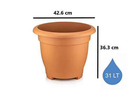 Omnipazar SO-VHS7 Dekoratif Vaha Saksı İç ve Dış Mekan 31 Litre No 7