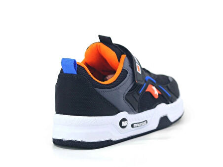 Çırtlı Çocuk Spor Ayakkabı Siyah - Füme - Turuncu TarzMax514