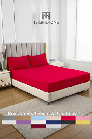 | Ranforce | Pamuklu Tek / Çift Kişilik Kırmızı Lastikli Çarşaf | 14 Renk | Fıtted |
