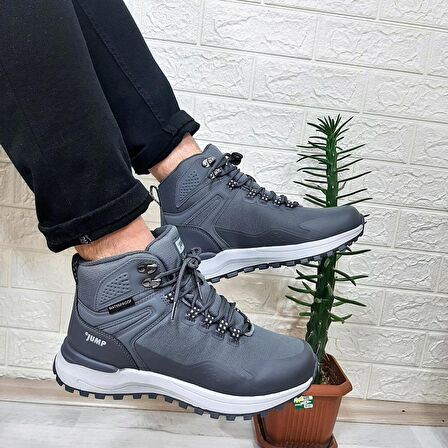 Jump 29652 Gri Renk Waterproof Kaymaz Rahat Erkek Bot