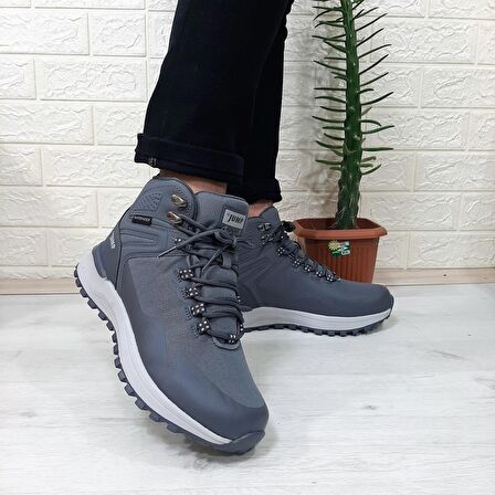 Jump 29652 Gri Renk Waterproof Kaymaz Rahat Erkek Bot