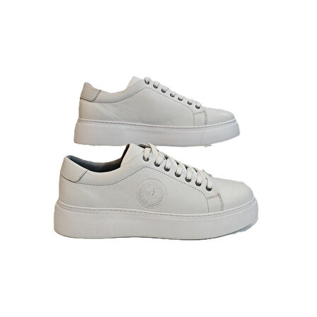 Voyager 6204 Beyaz Hakiki Deri Erkek Ayakkabı