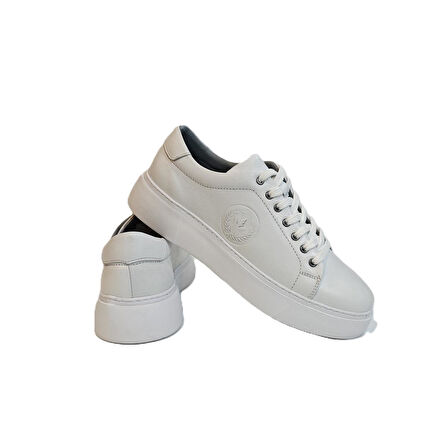 Voyager 6204 Beyaz Hakiki Deri Erkek Ayakkabı