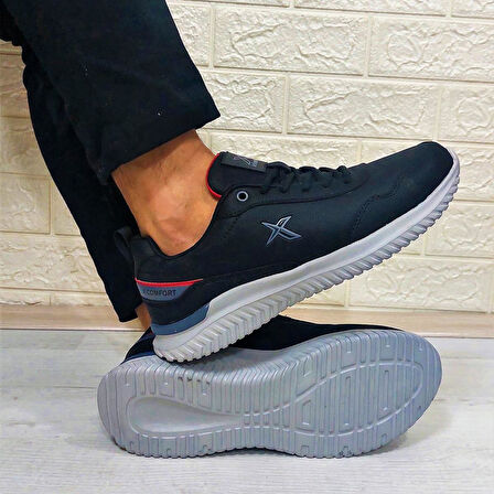 Kinetix Olego Pu Siyah Comfort Atom Taban Rahat Spor Ayakkabı