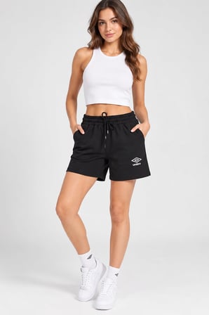 UMBRO Lotus Kadın Siyah Pamuklu Spor Şort - VE0062