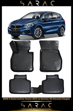 Bmw 2 Serisi F45 Active Tourer 2019 Model Araca Özel 3d Havuzlu Paspas