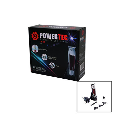 POWERTEC TR-658 SAÇ SAKAL ENSE ÇİZİM TRAŞ MAKİNESİ T BIÇAK (4490)