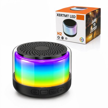 BT - SD - USB ŞARJLI RGB IŞIKLI BLUETOOTH WİRELESS SPEAKER HOPARLÖR 3W PL-4675 (4490)