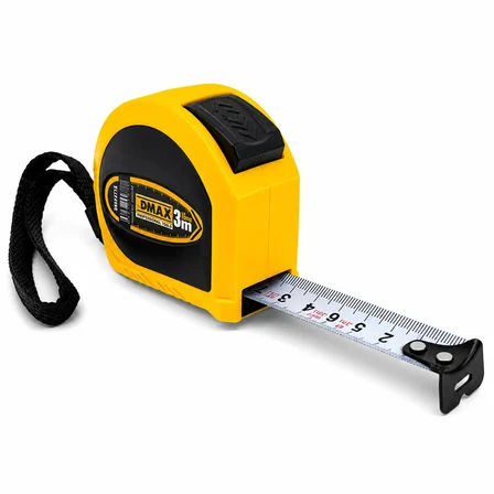 12 ADET 3MT X 16MM OTOMATİK ÇELİK ŞERİT METRE STOPLU (4490)