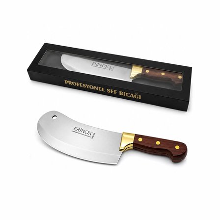 Lunaev 2 No Sarı Soğan - Kokoreç Zırh Satır Bıçak Dövme Paslanmaz Çelik