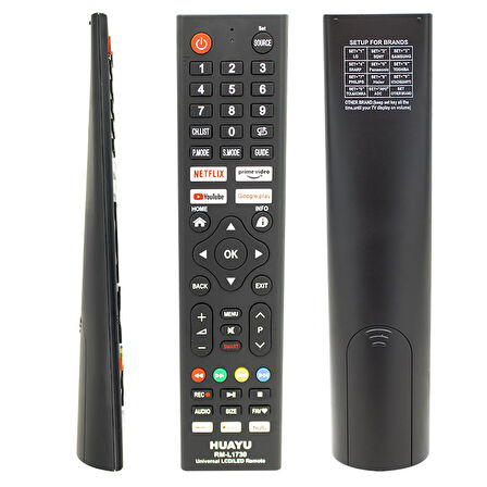 HUAYU KL RM-L1730 NETFLIX-YOUTUBE-GOOGLE PLAY TUŞLU UNIVERSAL LCD LED TV KUMANDA (4490)