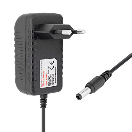 12 VOLT 1 AMPER PRİZ TİPİ MATKAP ŞARJ ADAPTÖRÜ 5.5*2.5 UÇ (4490)