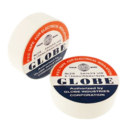 GLOBE İZOLE BANT BEYAZ 10LUK  0.13MMX19MM (4490)