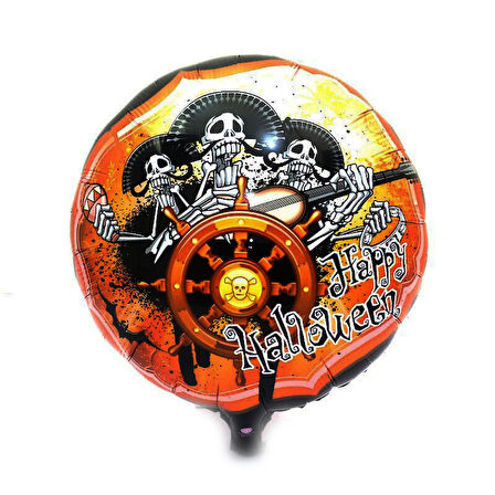 Kuru Kafalı Korsanlar Halloween Şekilli Folyo Balon 45 cm (4490)