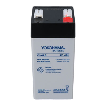 YOKOHAMA YH-44.0 4 VOLT - 4 AMPER DİK KURU AKÜ (46 X 46 X 100 MM) (4490)