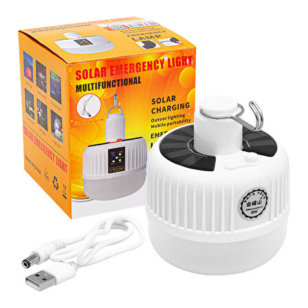 90 WATT 24 LEDLİ ÇOK FONKSİYONLU SOLAR ACİL DURUM LAMBASI (4490)