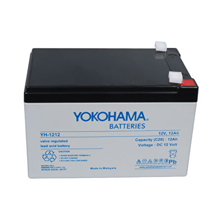 YOKOHAMA YH-1212 12 VOLT - 12 AMPER KURU AKÜ (151 X 98 X 95 MM) (4490)