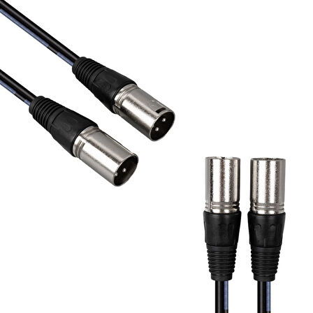 2 XLR DİŞİ 2 RCA ERKEK 3 METRE KABLO (4490)