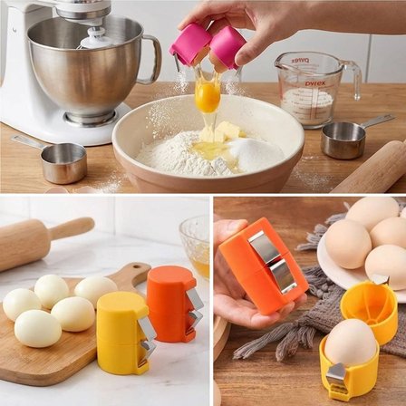 Hijyenik Pratik Yumurta Kırıcı – Tek Hamlede Kolay Yumurta Kırma Aparatı ve Mutfak Yardımcısı (4490)