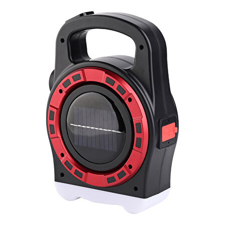 HB-6678C COB LEDLİ 20 WATT 3 KADEMELİ ŞARJ EDİLEBİLİR USB ÇIKIŞLI SOLAR LAMBA (4490)